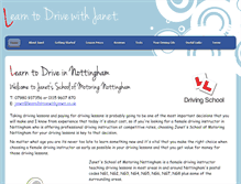 Tablet Screenshot of learn2drivewithjanet.co.uk